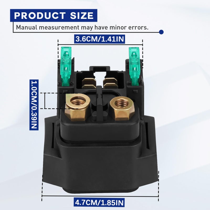 Yerbay Starter Solenoid Relay for Yamaha YFM350 250 400 450 660 700 Raptor Grizzly Bruin Kodiak Big Bear Wolverine YXR450 YXR660 Rhino YFM250 Bear Tracker - Image 2